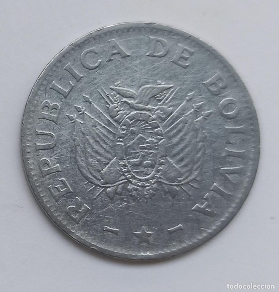 Monedas antiguas de Am&eacute;rica: MONEDA DE 50 CENTAVOS ( BOLIVIA ) 1995 - Foto 2