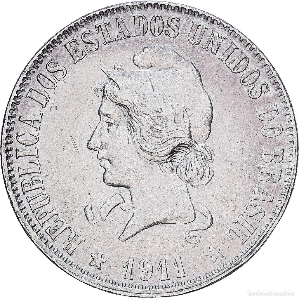 Monedas antiguas de Am&eacute;rica: [#1118010] Moneda, Brasil, 2000 Reis, 1911, MBC, Plata, KM:508
