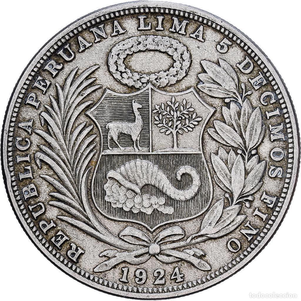 Monedas antiguas de Am&eacute;rica: [#1118007] Moneda, Per&uacute;, Sol, 1924, Philadelphia, BC+, Plata, KM:218.1