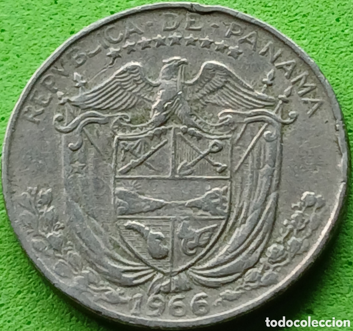Monedas antiguas de Am&eacute;rica: Panam&aacute; un d&eacute;cimo 1966 km#10