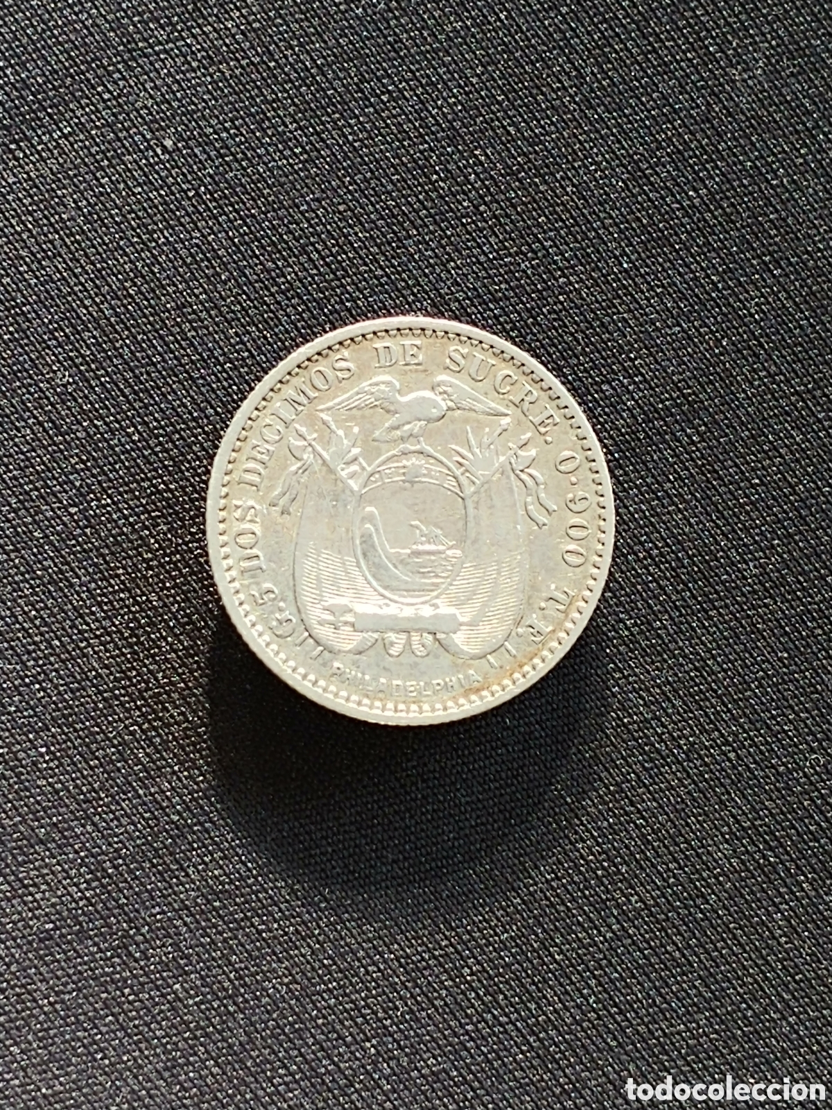 Monedas antiguas de Am&eacute;rica: Ecuador, 2 Decimos 1895, T.F., plata .900 mls.