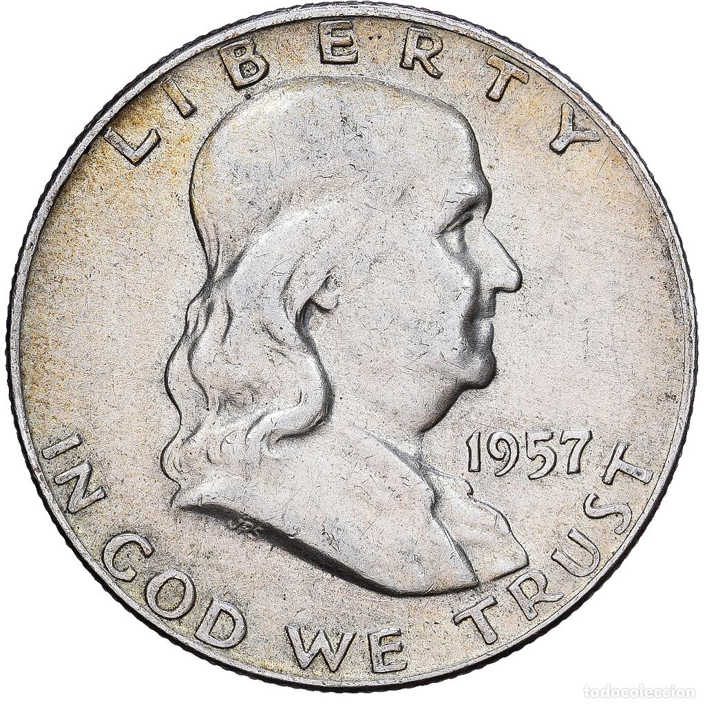 Monedas antiguas de Am&eacute;rica: [#1121745] Estados Unidos, Half Dollar, Franklin, 1957, Denver, Plata, EBC, KM:199