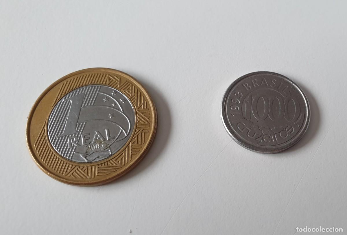 Monedas antiguas de Am&eacute;rica: 2 MONEDAS BRASIL 1993 y 2005 - Foto 2