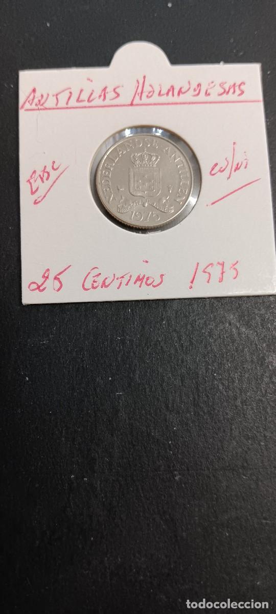 Monedas antiguas de Am&eacute;rica: ANTILLAS HOLANDESAS 25 CENTIMOS 1975 EBC KM=11 (NIQUEL-ACERO)