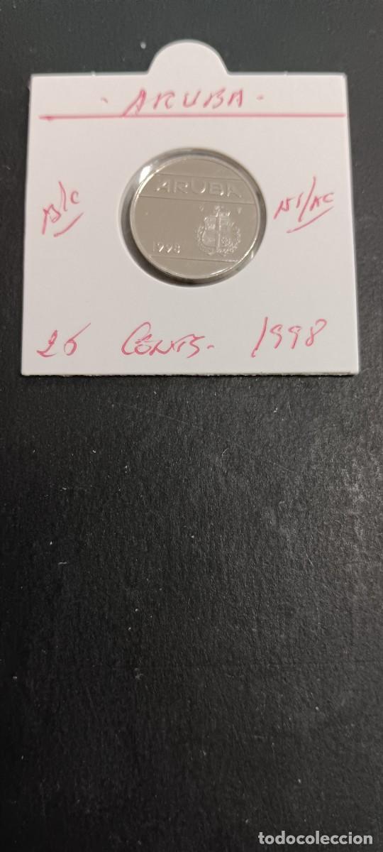 Monedas antiguas de Am&eacute;rica: ARUBA 25 CENTIMOS 1998 BC KM=3 (NIQUEL-ACERO)