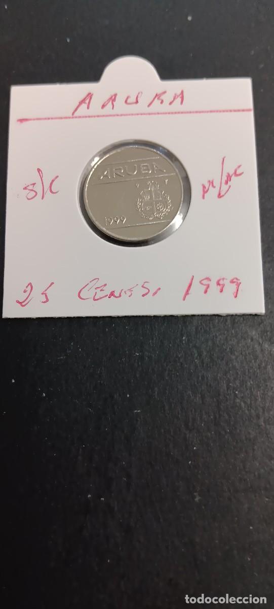 Monedas antiguas de Am&eacute;rica: ARUBA 25 CENTIMOS 1999 S/C KM=3 (NIQUEL-ACERO)