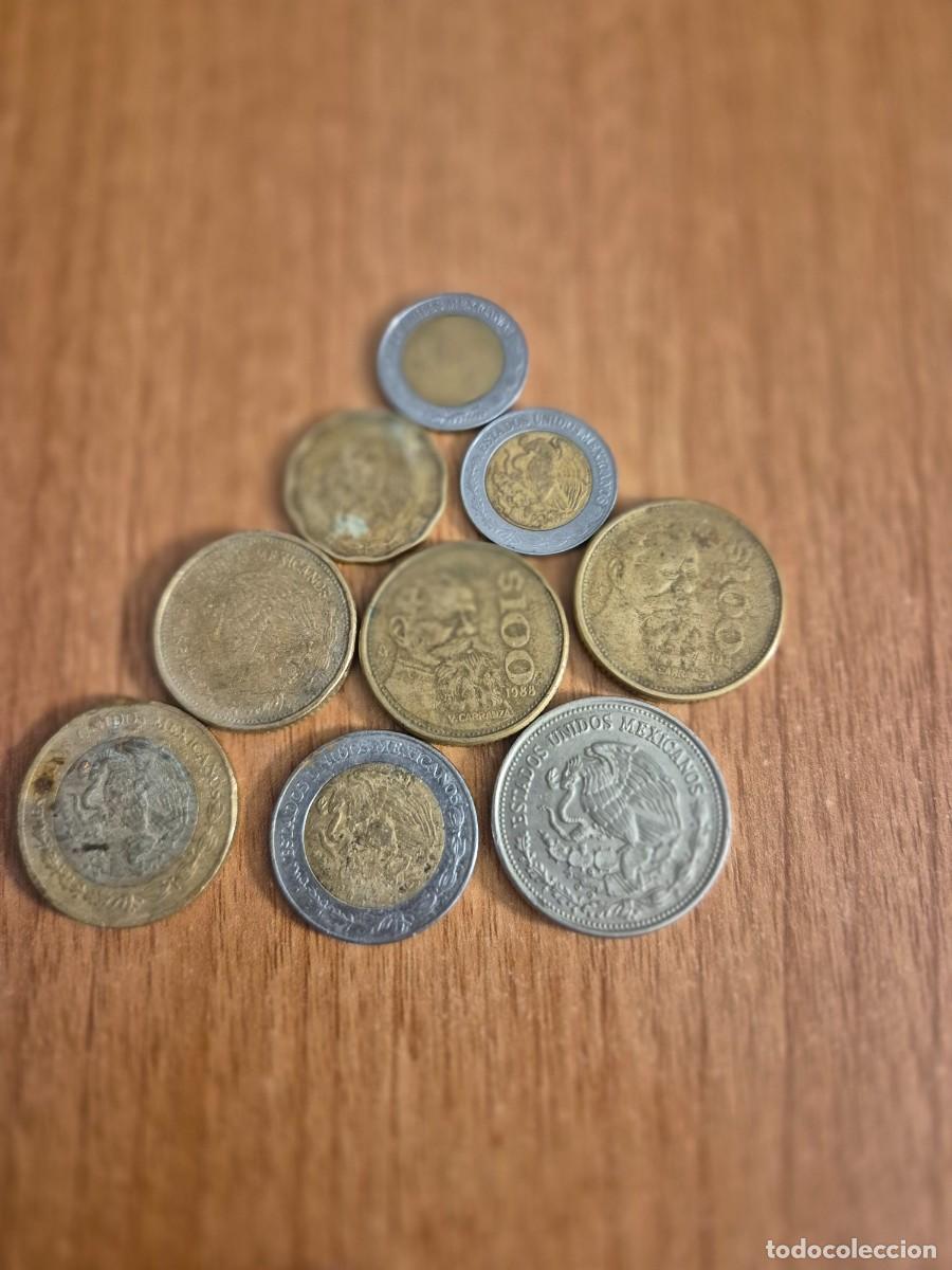 Monedas antiguas de Am&eacute;rica: LOTE 9 MONEDAS ESTADOS UNIDOS MEJICANOS.