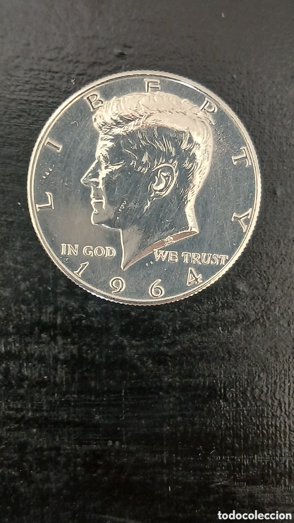 Monedas antiguas de Am&eacute;rica: Half Dollar Kennedy 1964. plata 90%