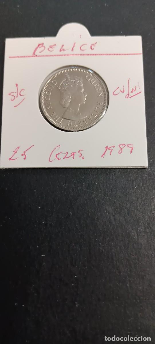 Monedas antiguas de Am&eacute;rica: BELIZE 25 CENTIMOS 1989 S/C KM=36 (CUPRONIQUEL)