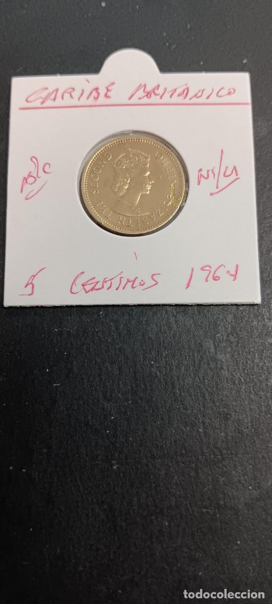 Monedas antiguas de Am&eacute;rica: TERRITORIOS CARIBE BRITANICO 5 CENTIMOS 1964 BC KM=4 (NIQUEL-LAT&Oacute;N)