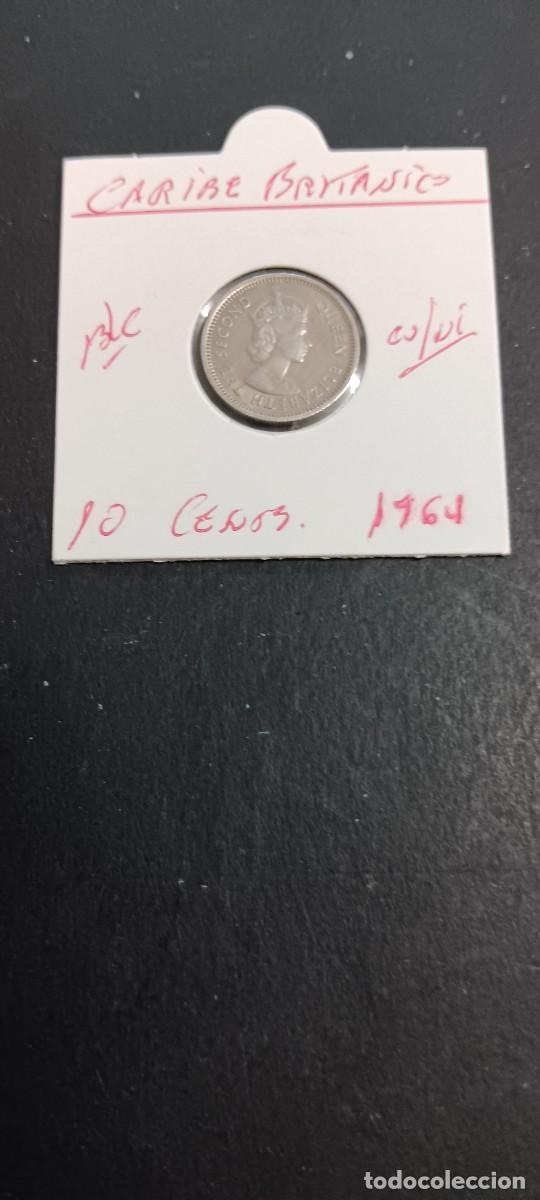 Monedas antiguas de Am&eacute;rica: TERRITORIOS CARIBE BRITANICO 10 CENTIMOS 1964 BC KM=5 (CUPRONIQUEL)