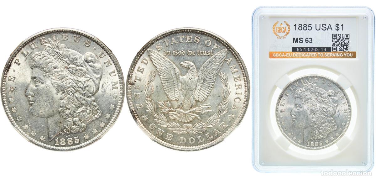 Monedas antiguas de Am&eacute;rica: United States Federal republic 1885 1 Dollar &rdquo;Morgan Dollar&rdquo; Silver (.900) (.100 copper) Philadelph