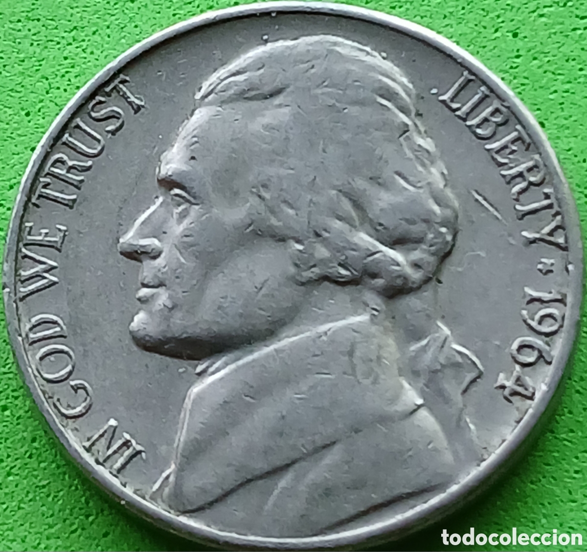 Monedas antiguas de Am&eacute;rica: USA five cents 1964 D km#A192
