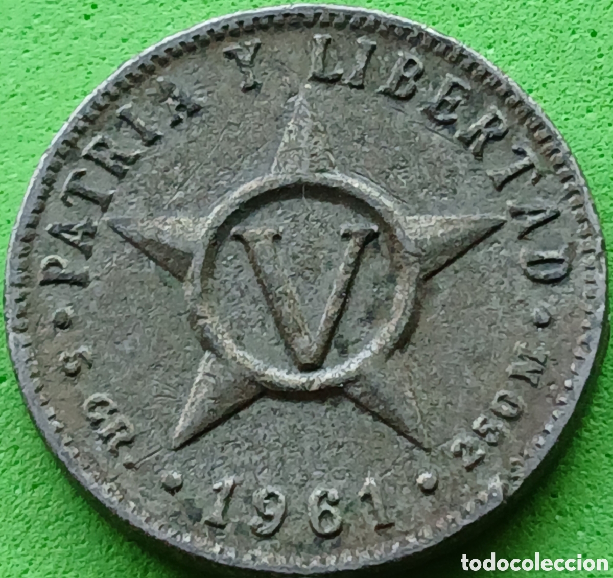 Monedas antiguas de Am&eacute;rica: Cuba 5 centavos 1961 km#11.3