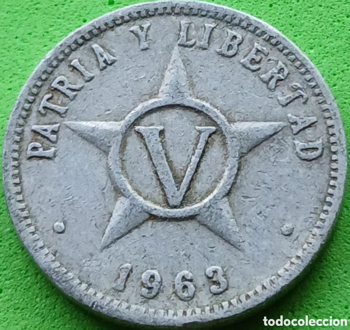 Monedas antiguas de Am&eacute;rica: Cuba 5 centavos 1963 km#34