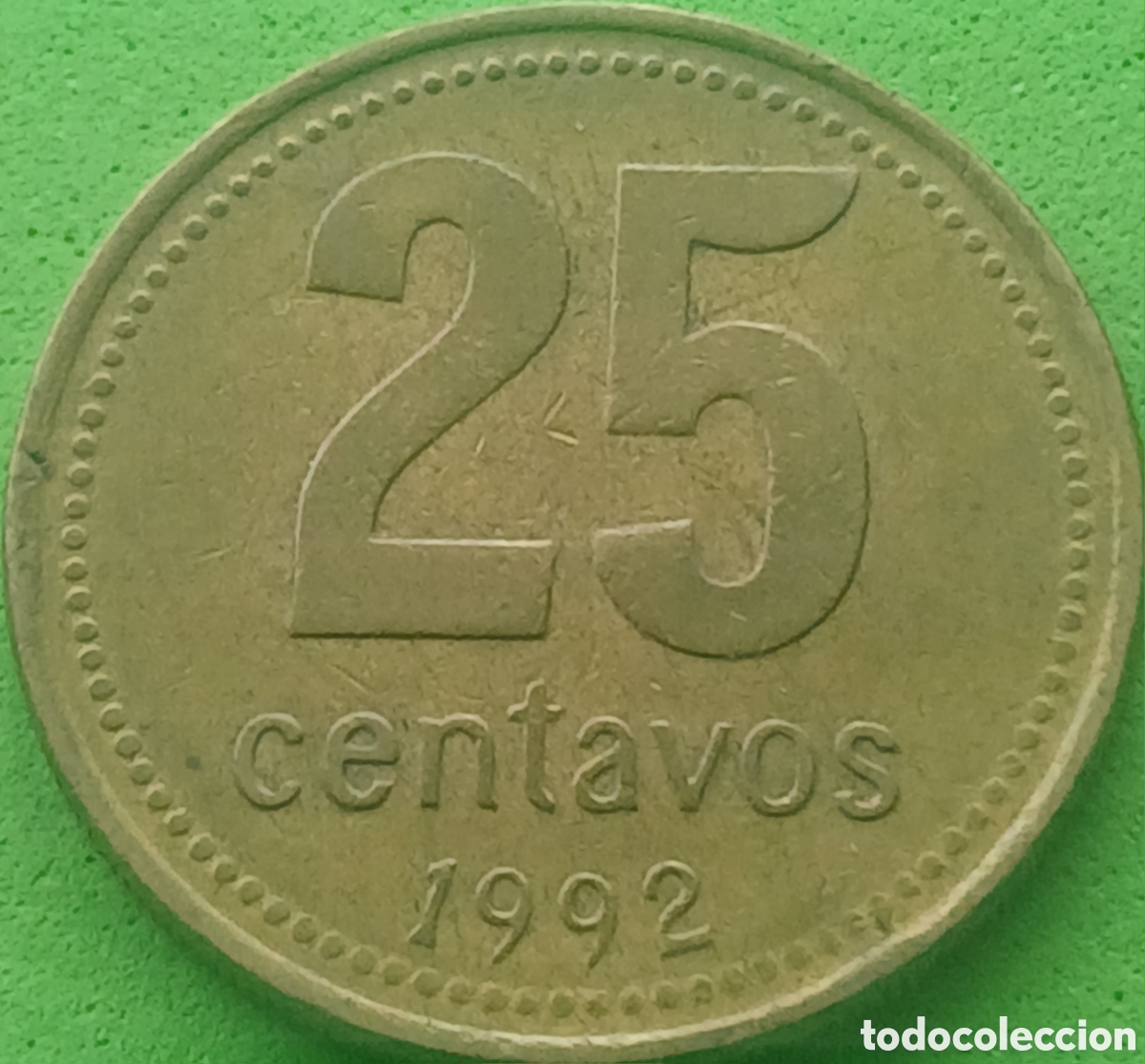 Monedas antiguas de Am&eacute;rica: Argentina 25 centavos 1992 km#110.1
