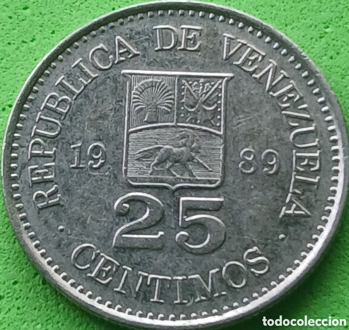 Monedas antiguas de Am&eacute;rica: Venezuela 25 c&eacute;ntimos 1989 Y#50a