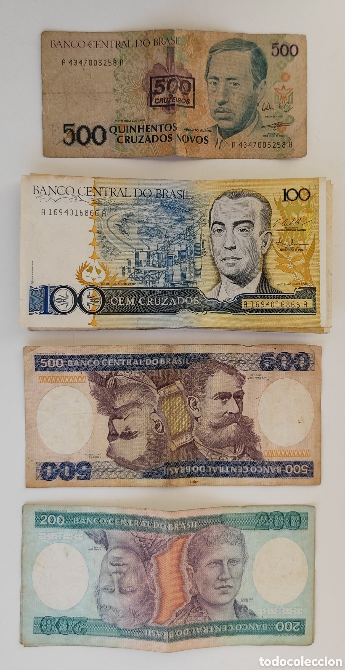 Monedas antiguas de Am&eacute;rica: Billetes y monedas antiguas de Brasil