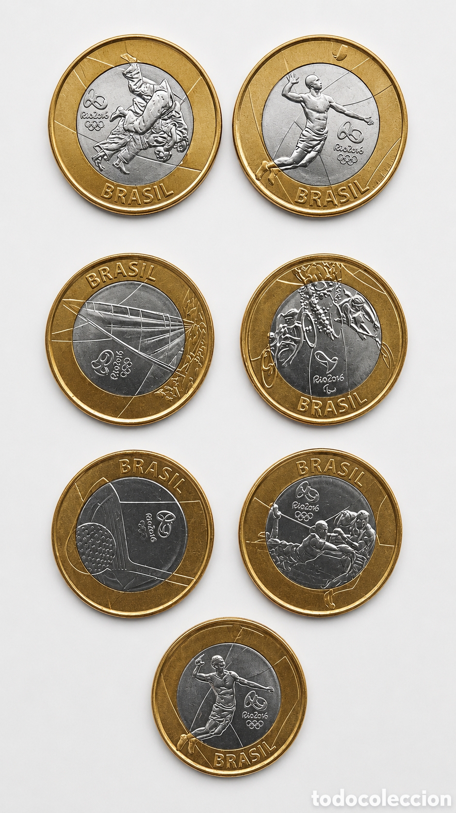 Monedas antiguas de Am&eacute;rica: Monedas de coleccionista OLIMPIADAS RIO 2016
