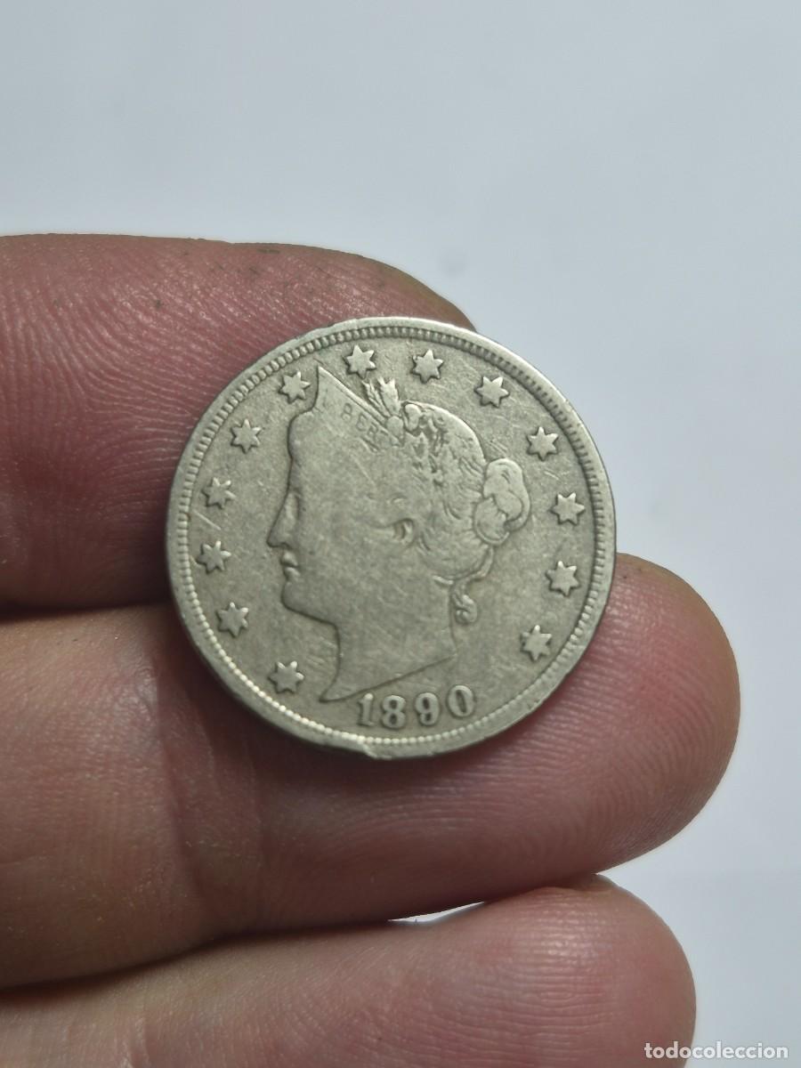 Monedas antiguas de Am&eacute;rica: NT/ ESTADOS UNIDOS 5 CENTAVOS 1890 ESCASA (M1498)