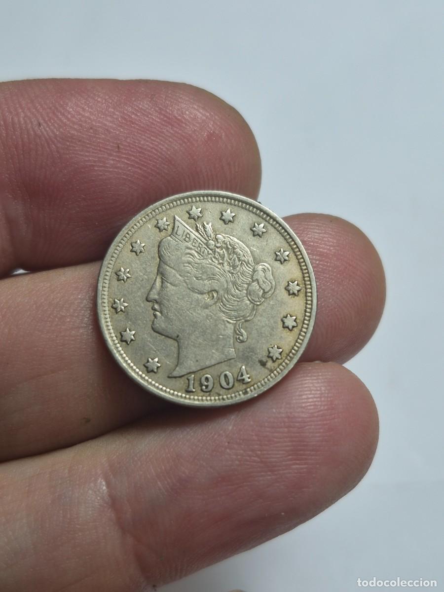 Monedas antiguas de Am&eacute;rica: NT/ ESTADOS UNIDOS 5 CENTAVOS 1904 MUY BONITA (M1499)