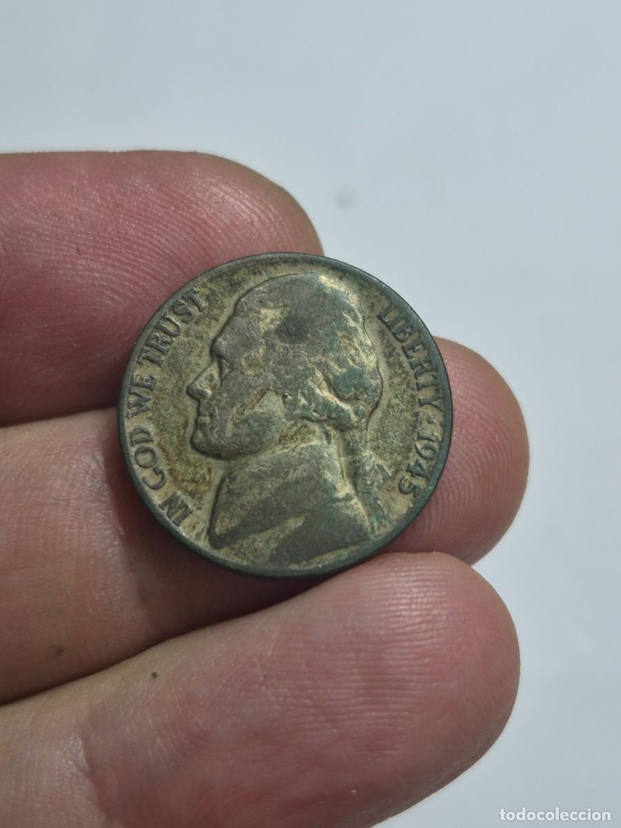 Monedas antiguas de Am&eacute;rica: NT/ ESTADOS UNIDOS 5 CENTAVOS 1945 P CON PLATA BAJA 35% (M1502)