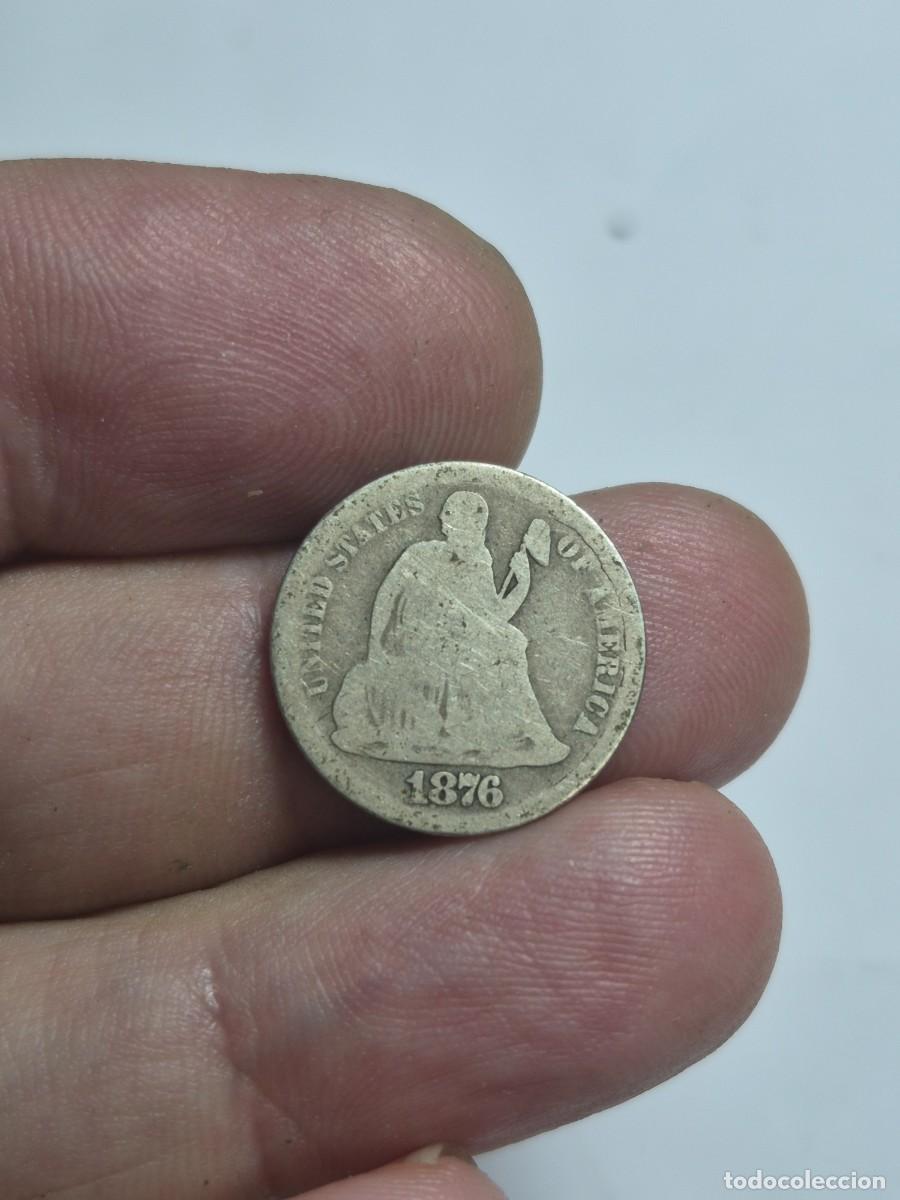 Monedas antiguas de Am&eacute;rica: NT/ ESTADOS UNIDOS DIME 1876 S PLATA (M1504)