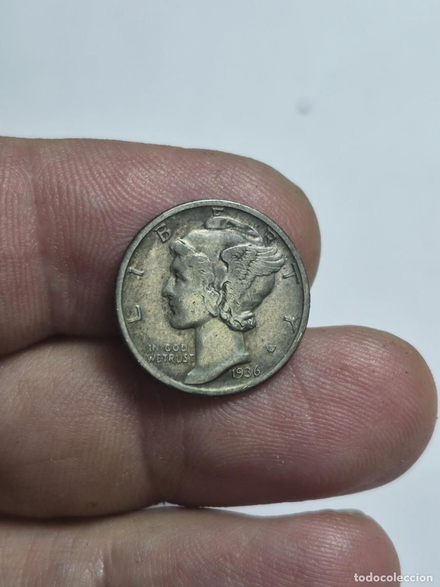 Monedas antiguas de Am&eacute;rica: NT/ ESTADOS UNIDOS DIME 1936 PLATA BONITA (M1506)