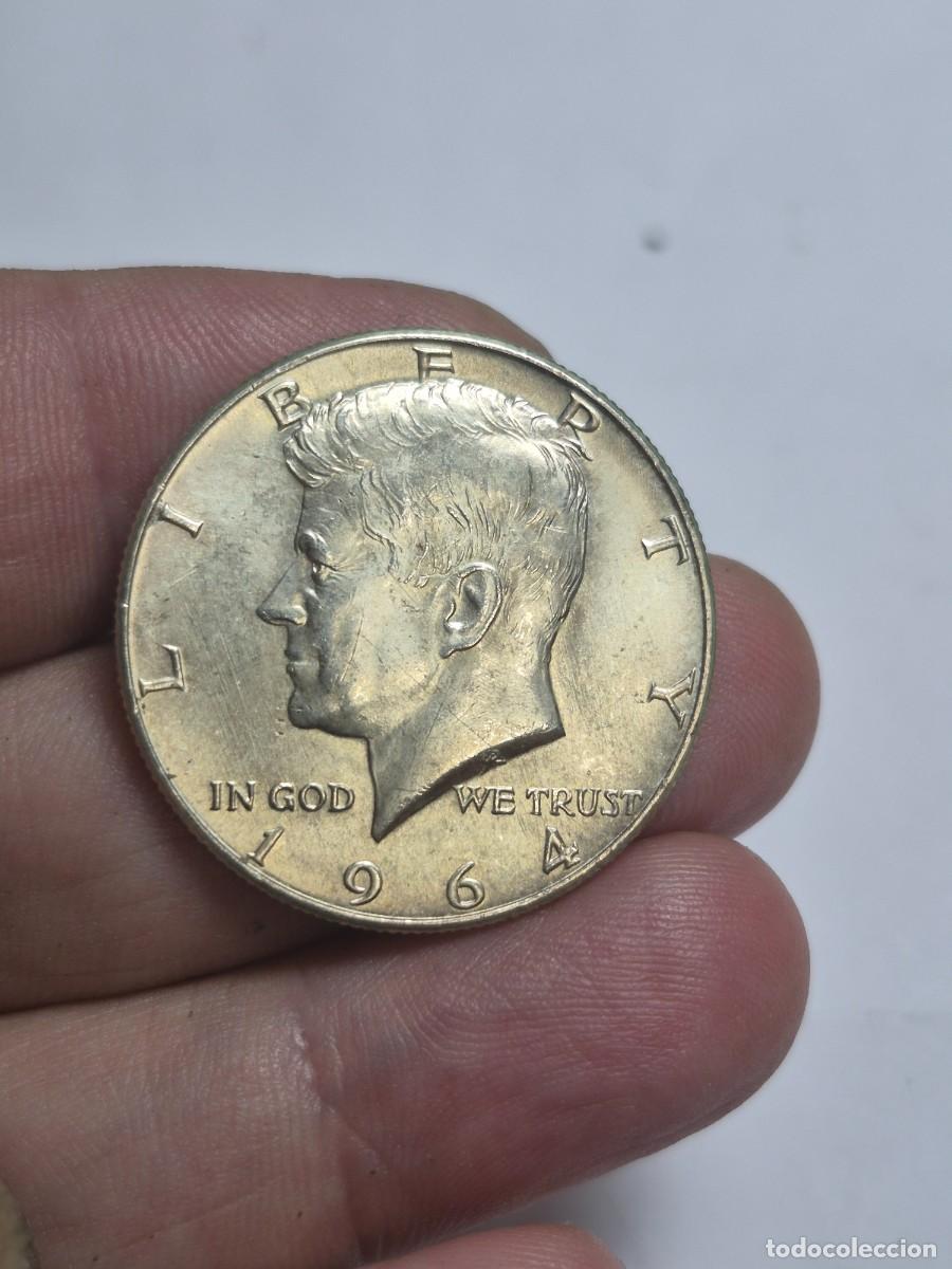 Monedas antiguas de Am&eacute;rica: NT/ ESTADOS UNIDOS 1/2 DOLAR 1964 PLATA BRILLO ORIGINAL (M1517)