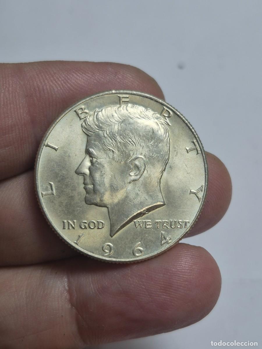 Monedas antiguas de Am&eacute;rica: NT/ ESTADOS UNIDOS 1/2 DOLAR 1964 PLATA BRILLO ORIGINAL (M1518)