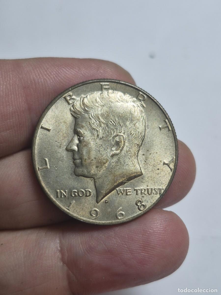 Monedas antiguas de Am&eacute;rica: NT/ ESTADOS UNIDOS 1/2 DOLAR 1968 PLATA BRILLO ORIGINAL (M1521)