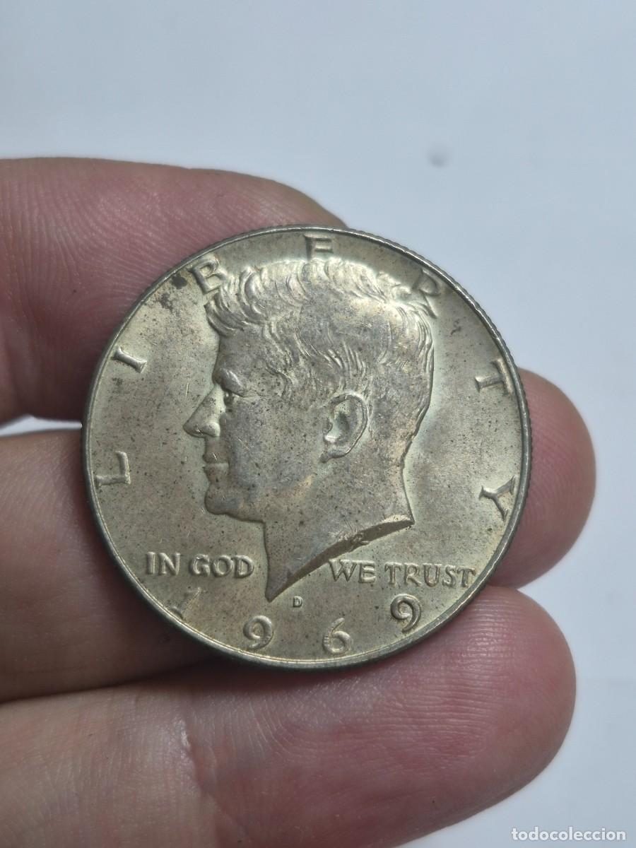 Monedas antiguas de Am&eacute;rica: NT/ ESTADOS UNIDOS 1/2 DOLAR 1969 PLATA BRILLO ORIGINAL (M1523)