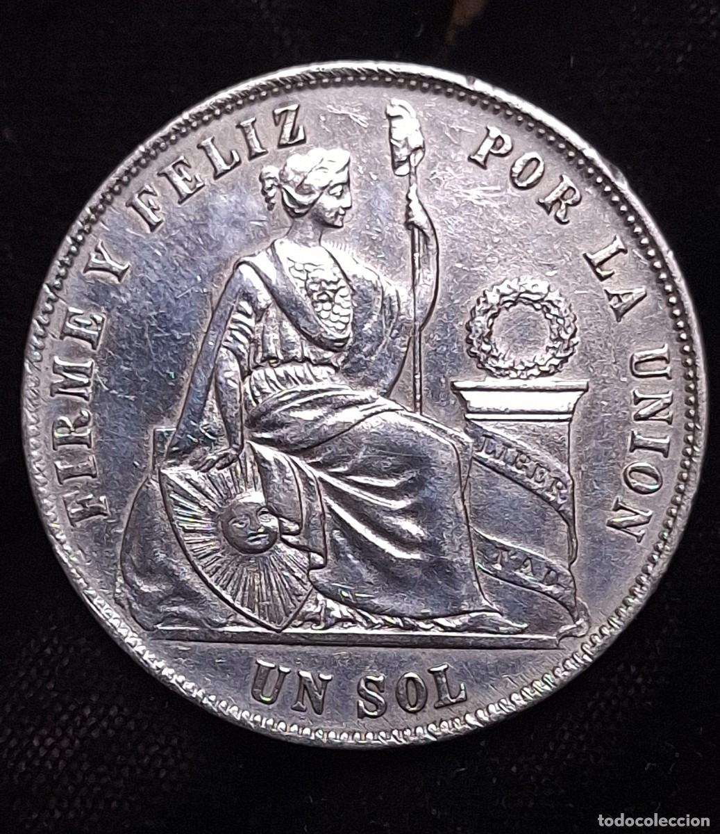Monedas antiguas de Am&eacute;rica: Per&uacute;- Un Sol 1869 PLATA