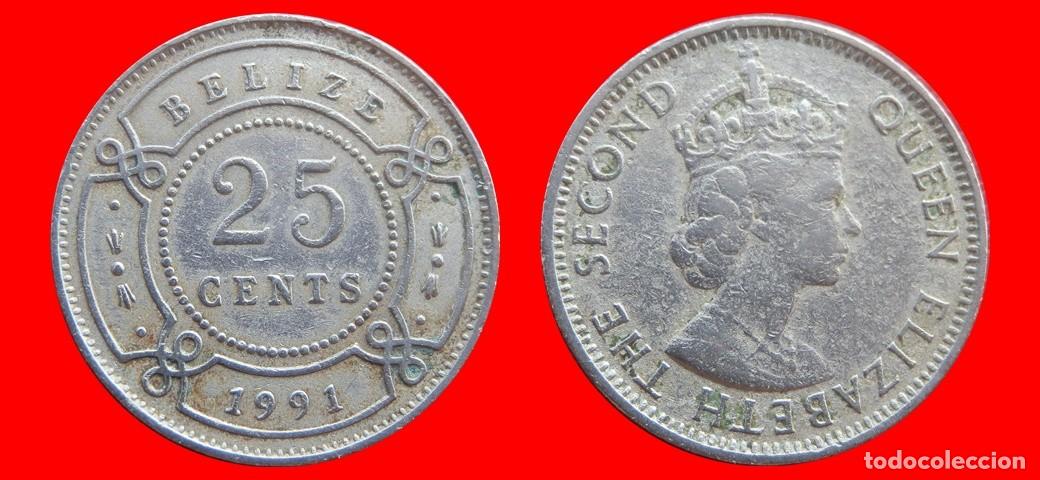 Monedas antiguas de Am&eacute;rica: 25 CENTAVOS 1991 BELIZE-154050