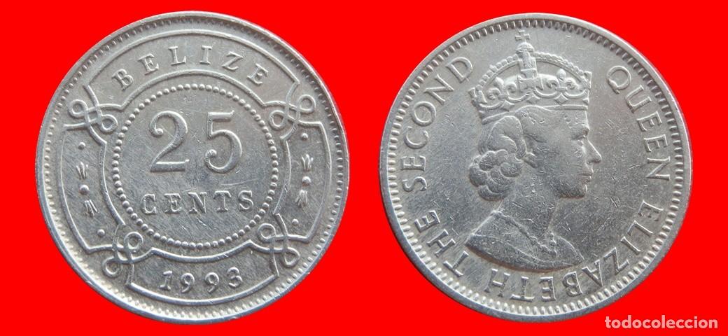 Monedas antiguas de Am&eacute;rica: 25 CENTAVOS 1993 BELIZE-154051
