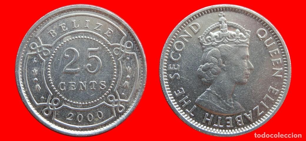 Monedas antiguas de Am&eacute;rica: 25 CENTAVOS 2000 BELIZE-154053