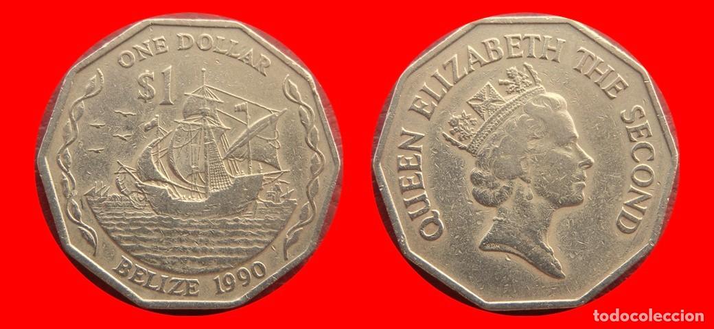 Monedas antiguas de Am&eacute;rica: 1 DOLAR 1990 BELIZE-154059