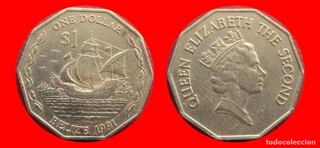 Monedas antiguas de Am&eacute;rica: 1 DOLAR 1991 BELIZE-154060