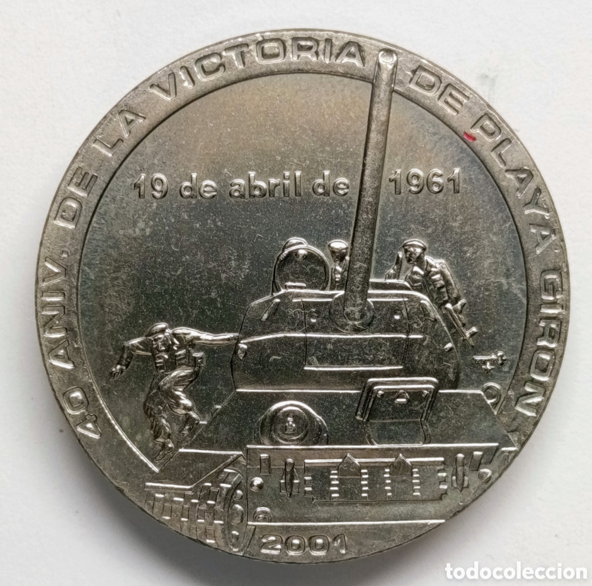 Monedas antiguas de Am&eacute;rica: CUBA. MONEDA DE UN PESO. 2001. &ldquo;40 ANIV. DE LA VICTORIA DE PLAYA GIRON&rdquo;. COBRE-N&Iacute;QUEL