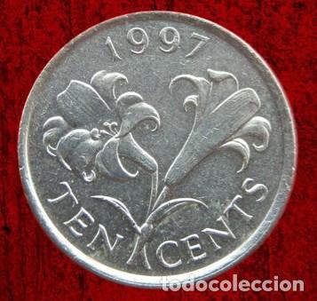 Monedas antiguas de Am&eacute;rica: BERMUDA 10 CENTS 1997