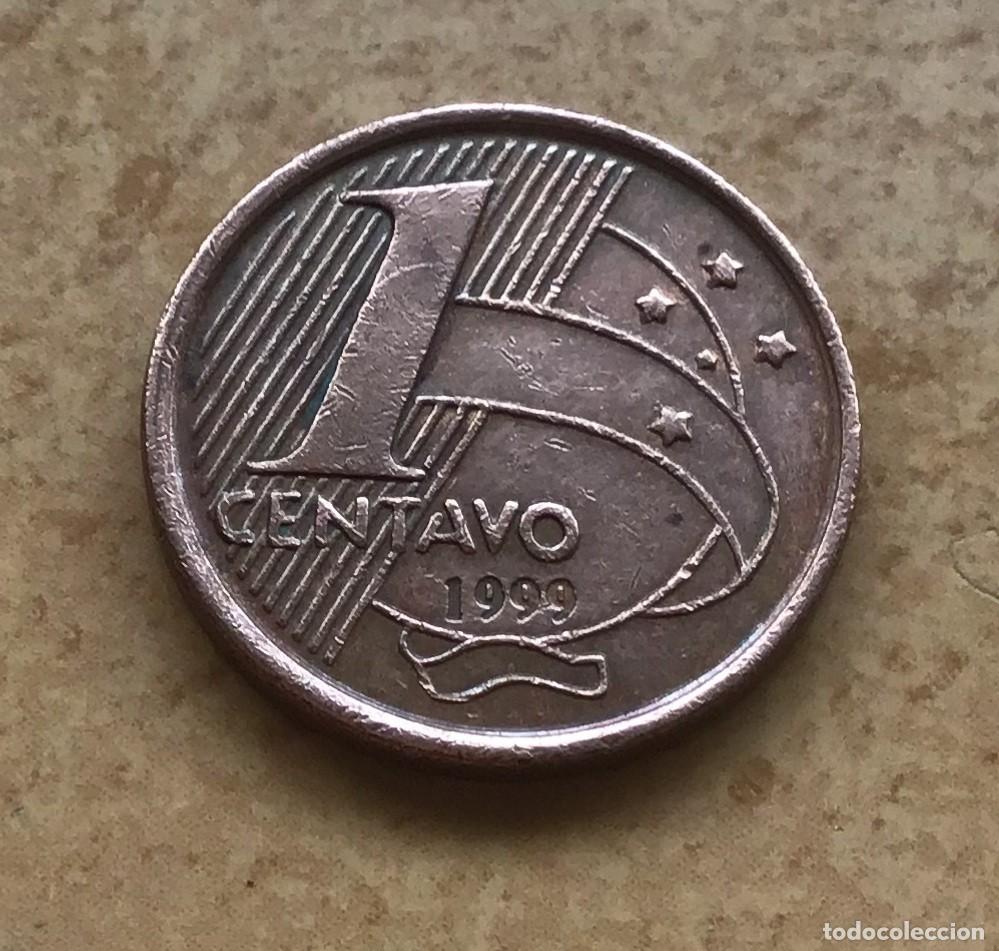 Monedas antiguas de Am&eacute;rica: 1 centavo de Brasil. A&ntilde;o 1999