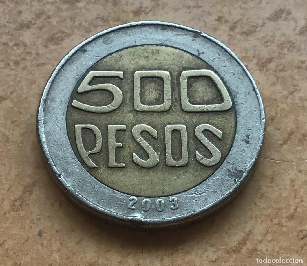 Monedas antiguas de Am&eacute;rica: 500 pesos de Colombia. A&ntilde;o 2003