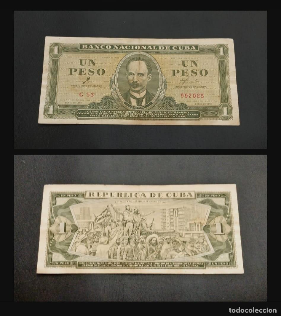 Monedas antiguas de Am&eacute;rica: Cuba 1 Peso 1961. (Firma Che)