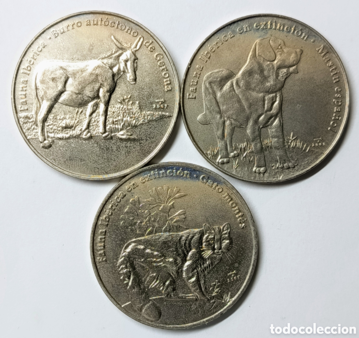 Monedas antiguas de Am&eacute;rica: CUBA. 3 MONEDAS DE UN PESO. 2007. &ldquo;FAUNA IB&Eacute;RICA EN EXTINCI&Oacute;N&rdquo;. COBRE-N&Iacute;QUEL