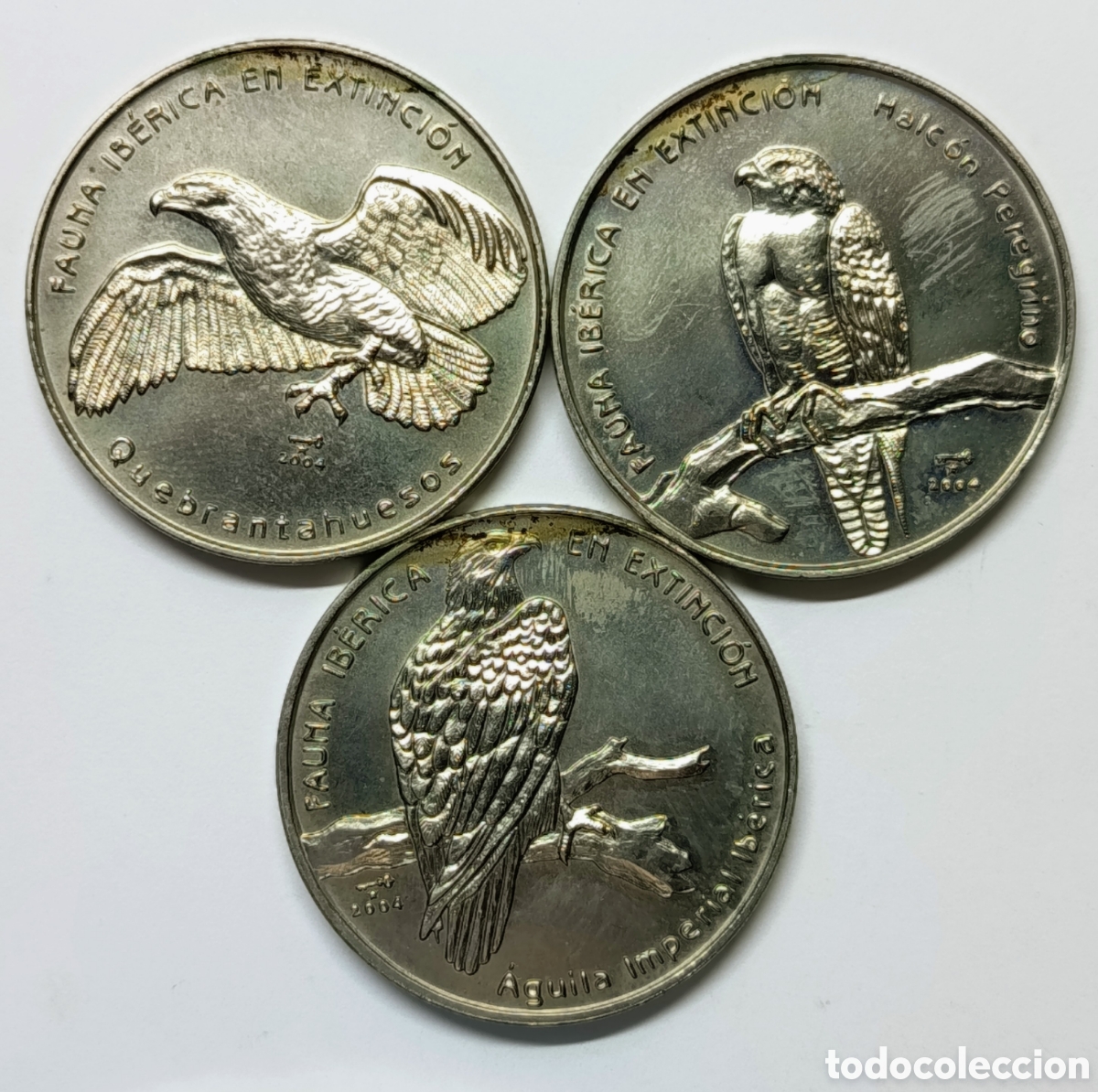 Monedas antiguas de Am&eacute;rica: CUBA. 3 MONEDAS DE UN PESO. 2004. &ldquo;FAUNA IB&Eacute;RICA EN EXTINCI&Oacute;N&rdquo;. COBRE-N&Iacute;QUEL