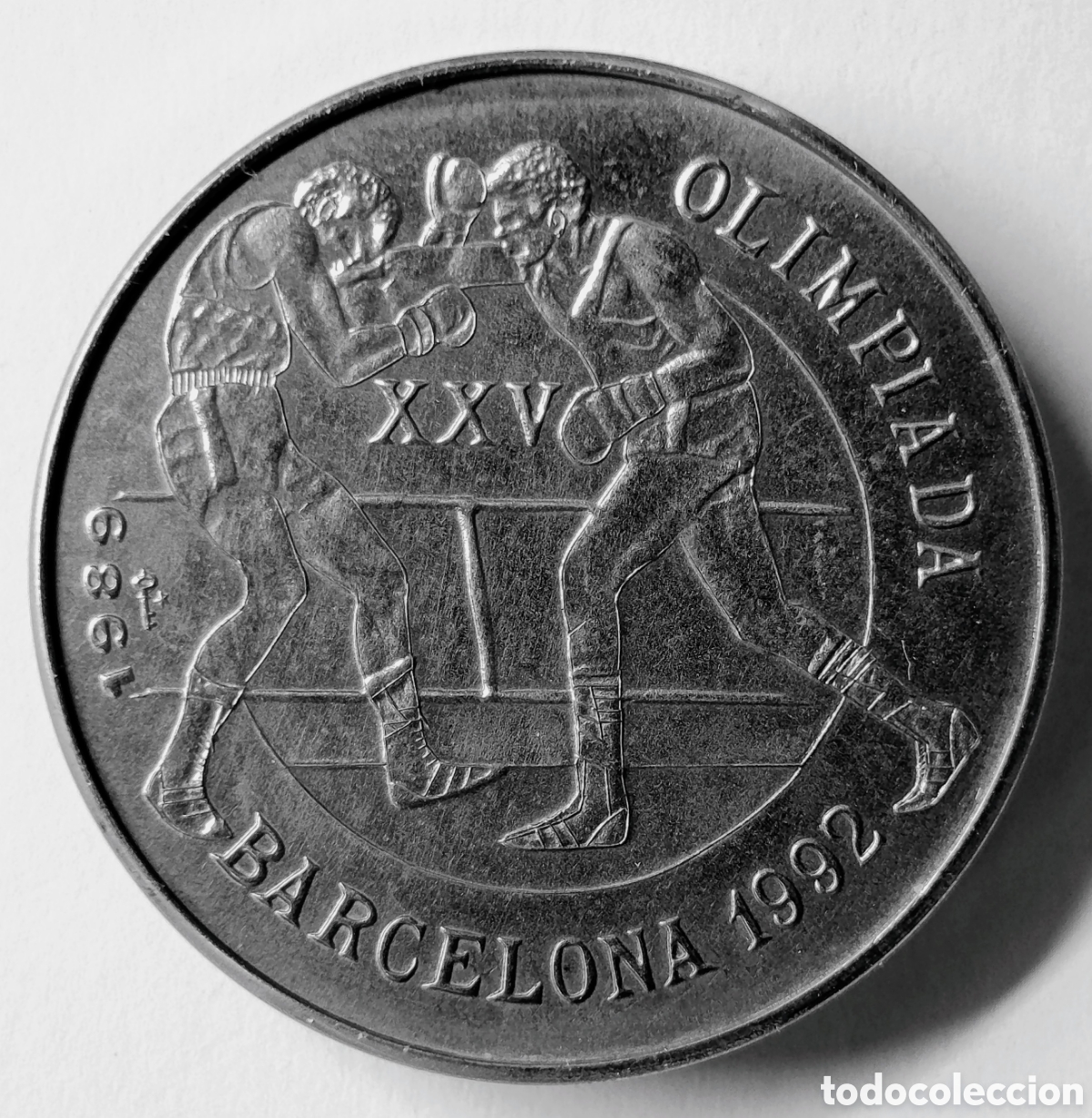 Monedas antiguas de Am&eacute;rica: CUBA. MONEDA DE UN PESO. 1989. &ldquo;OLIMPIADA BARCELONA 92&rdquo;. COBRE-N&Iacute;QUEL. MUY RARA