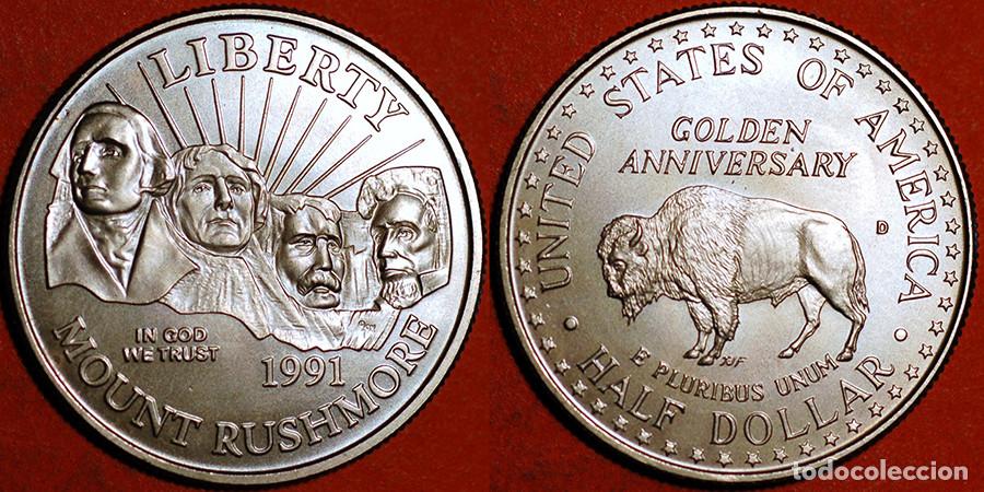 Monedas antiguas de Am&eacute;rica: ESTADOS UNIDOS - 1/2 DOLAR - 1991 - MONTE RUSHMORE - MS60