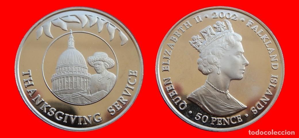 Monedas antiguas de Am&eacute;rica: 50 PENIQUES PENCE 2002 SIN CIRCULAR ISLAS MALVINAS FALKLAND-9418SC