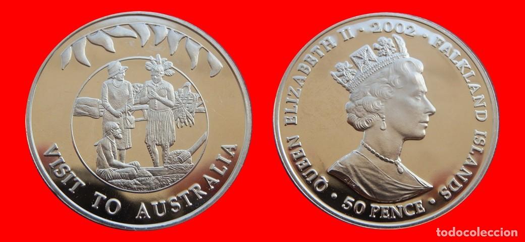 Monedas antiguas de Am&eacute;rica: 50 PENIQUES PENCE 2002 SIN CIRCULAR ISLAS MALVINAS FALKLAND-9419SC