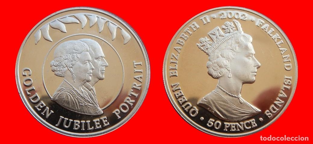 Monedas antiguas de Am&eacute;rica: 50 PENIQUES PENCE 2002 SIN CIRCULAR ISLAS MALVINAS FALKLAND-9421SC